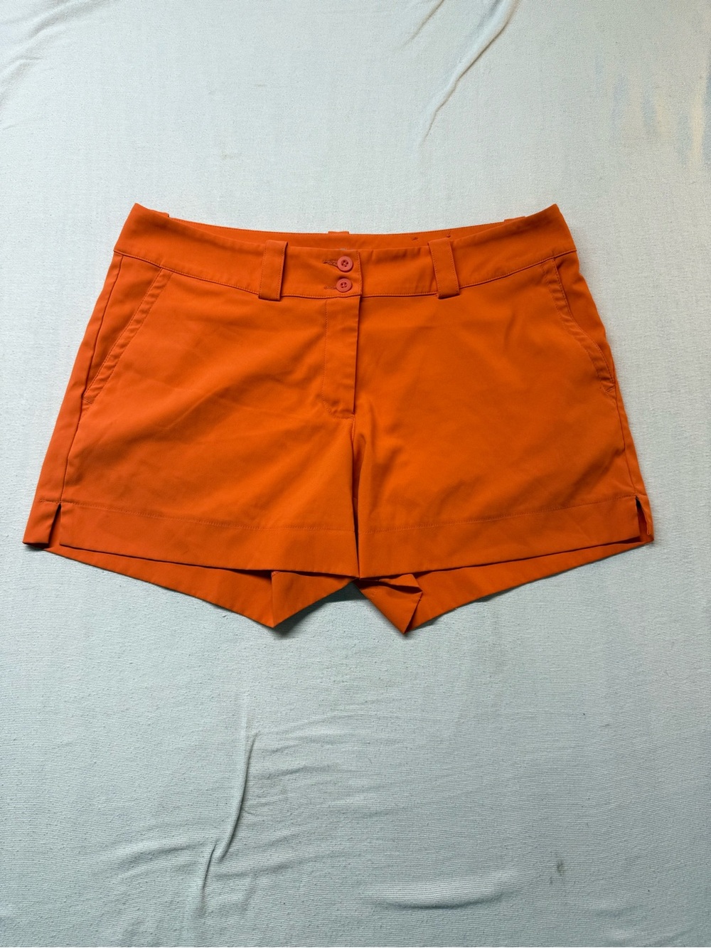 Nike Orange Women's Golf Skort-Style Shorts